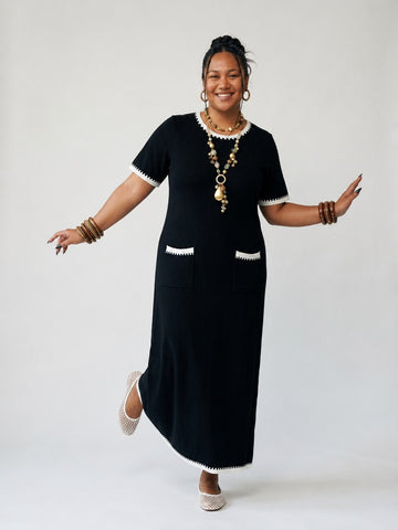 Grounded Knit Loose Maxi Dress