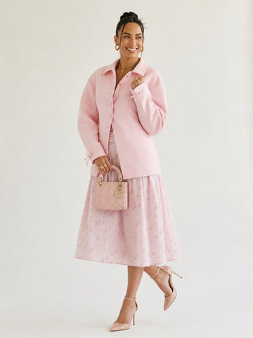 Radiant Pink Puffed Sleeve Blazer