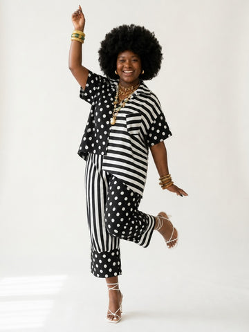 Audacious Printed Loose Two-Piece Set