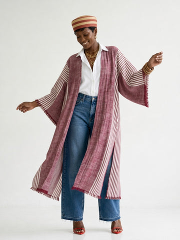 Wanderlust Striped Boho Kimono