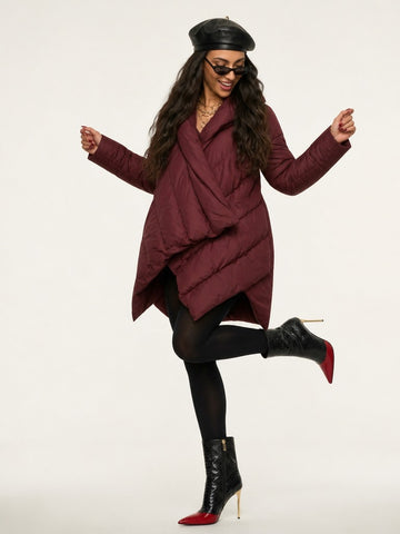 Audacious Asymmetrical Quilted Puffer Jacket
