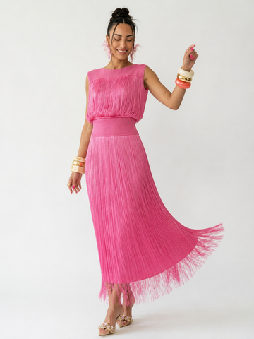 Radiant Tassel Maxi Dress