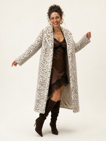 Wild Heart Leopard Faux Fur Coat