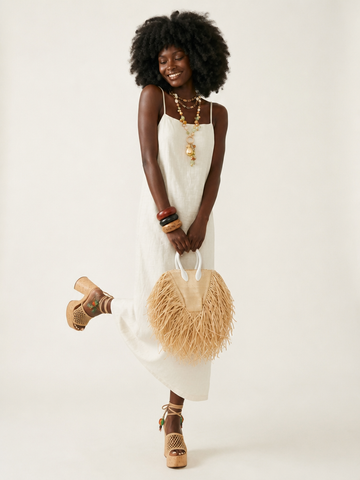 Grounded Linen Sleeveless Maxi Dress