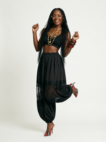 Audacious Pleated Lace Bloomers