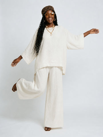 Grounded Loose Wide Leg Set