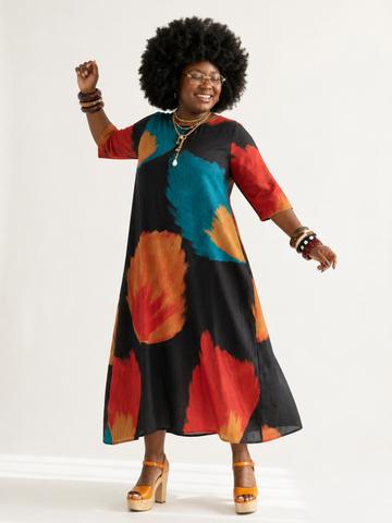 Wild Heart Printed Loose Maxi Dress