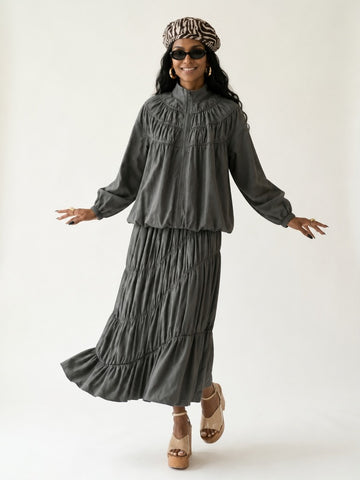 Ethereal Tiered Maxi Two-Piece Set