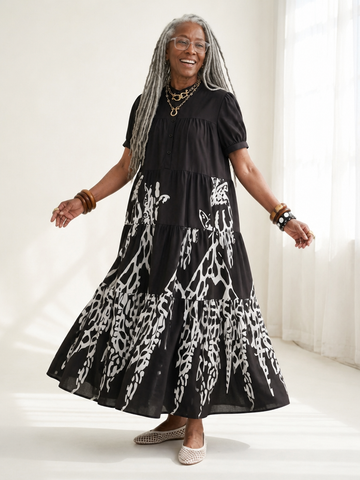 Sovereign Printed Tiered Maxi Dress
