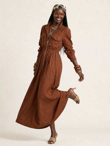 Wanderlust Drawstring Maxi Dress