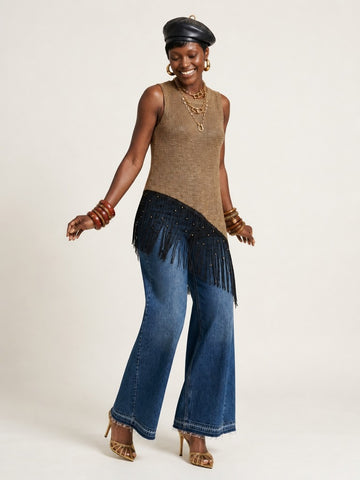 Radiant Sequin Tassel Vest