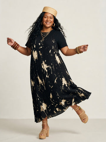 Wanderlust Abstract Floral Maxi Dress