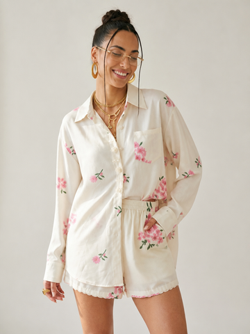 Radiant Floral Print Two-Piece Set