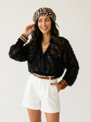 Untamed Fringe Loose Blouse