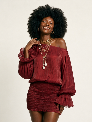 Divine Off-Shoulder Mini Dress