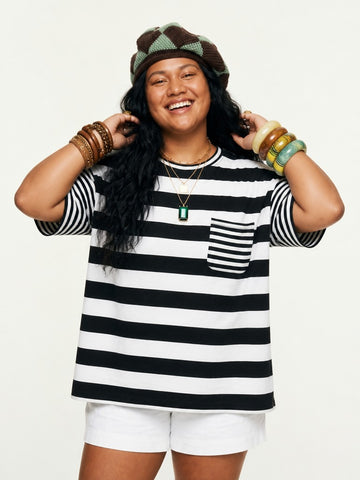 Free Spirit Striped Loose T-shirt