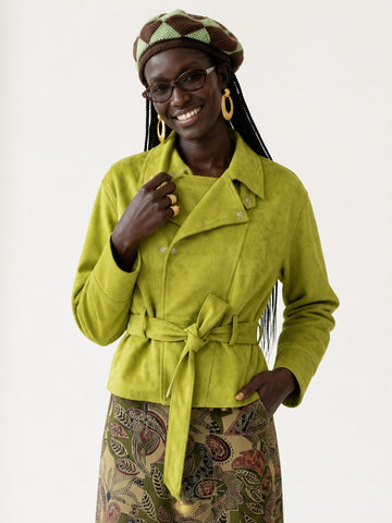 Audacious Belted Crop Jacket