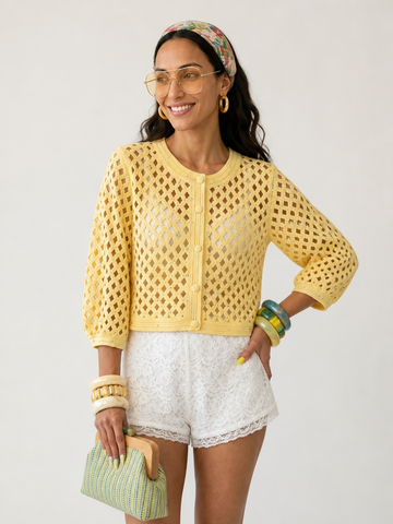 Radiant Beaded Knitted Cardigan