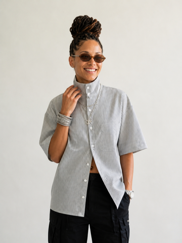 Audacious Striped Loose Shirt