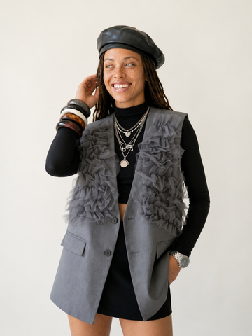 Audacious Mesh Patchwork Vest