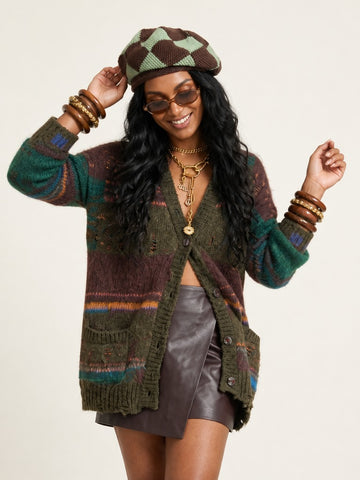 Wild Heart Distressed Knit Cardigan