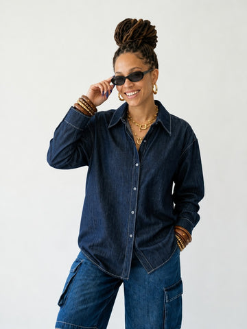 Grounded Oversized Denim Shirt