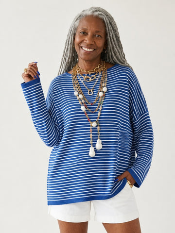 Grounded Striped Knit T-Shirt