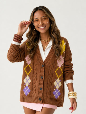 Unique Embroidered Knit Cardigan