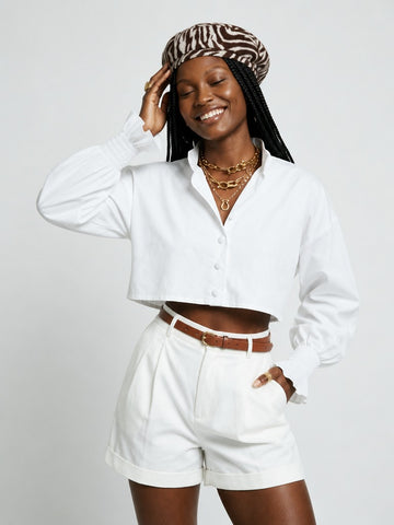 Radiant Ruffled Cropped Jacket