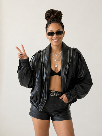 Audacious Loose Leather Jacket