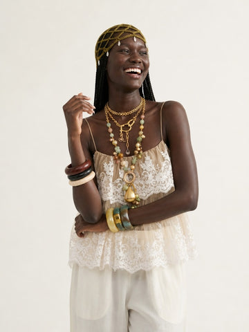 Ethereal Lace Ruffle Camisole
