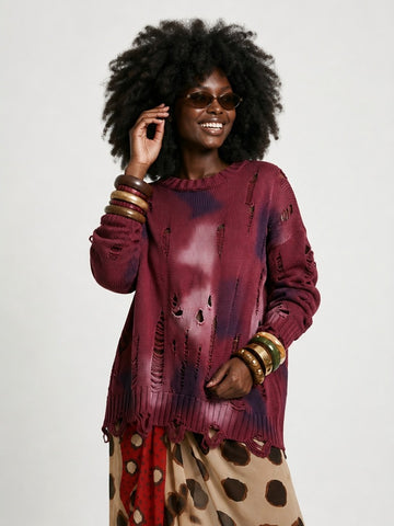 Untamed Ripped Knit Pullover