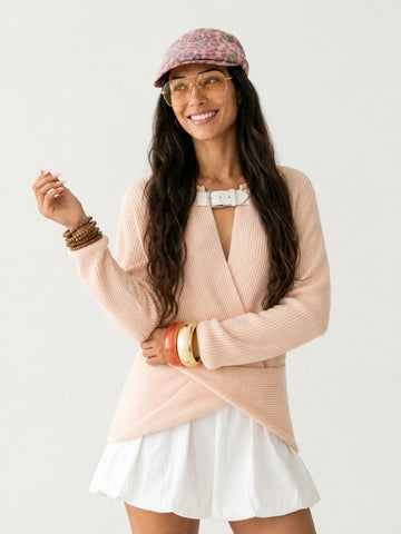 Grounded Buckle Twisted Sweater