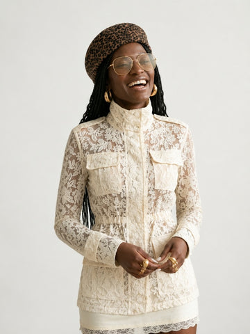 Elegant Floral Lace Jacket