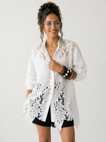 Liberated Lace Hollow Blouse