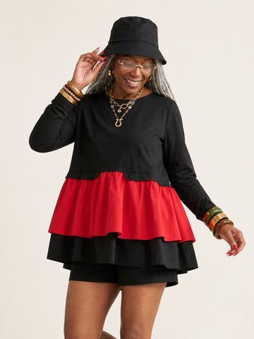 Audacious Ruffled Layered T-shirt