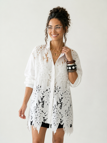 Liberated Lace Hollow Blouse