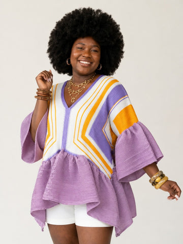 Vibrant Pleated Relaxed Top