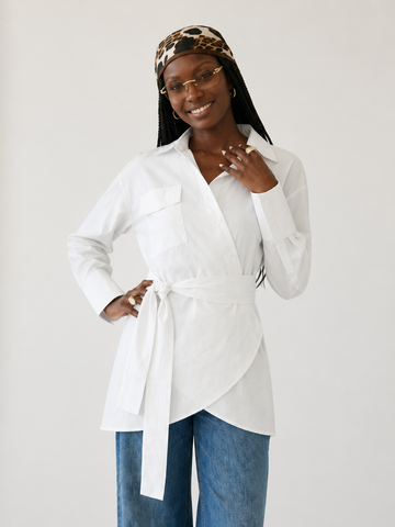 Daring Asymmetry Long Sleeve Mini Dress