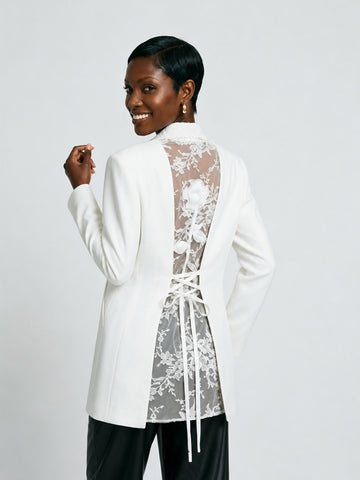 Audacious Lace-Back Blazer