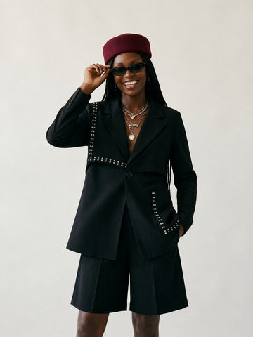 Audacious Rivet Irregular Jacket