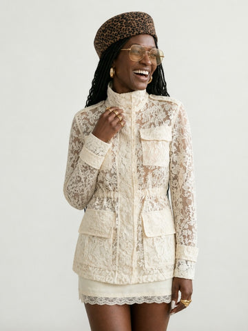 Elegant Floral Lace Jacket