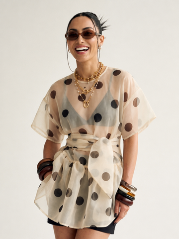 Boundless Organza Polka Dot Blouse