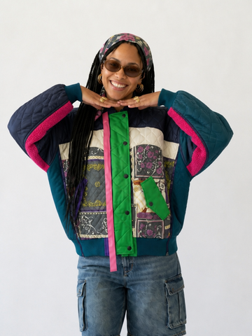 Audacious Patchwork Puffer Jacket