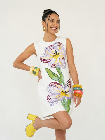 Radiant Embroidered Mini Dress