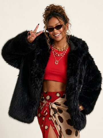 Radiant Shaggy Faux Fur Jacket