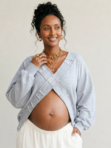 Free Spirit Crochet French Terry Top