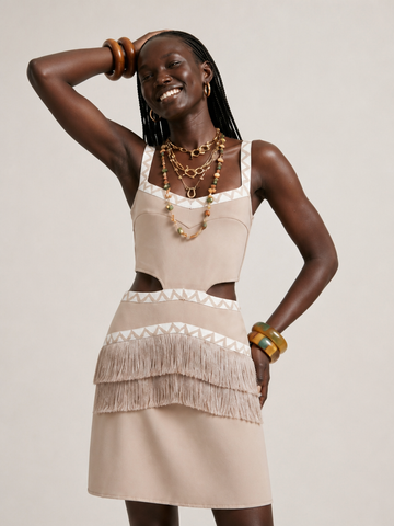 Daring Tassel Bandage Mini Dress