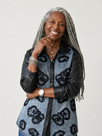Audacious Spliced Denim Jacket