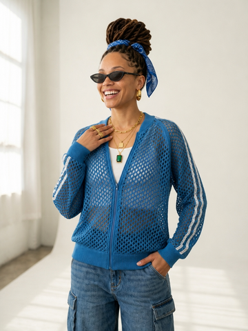 Vibrant Striped Knit Cardigan